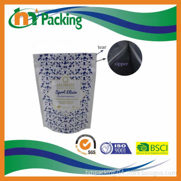 Custon Printed Laminated Plastic Waterproof Stand up Pouch with Zipper